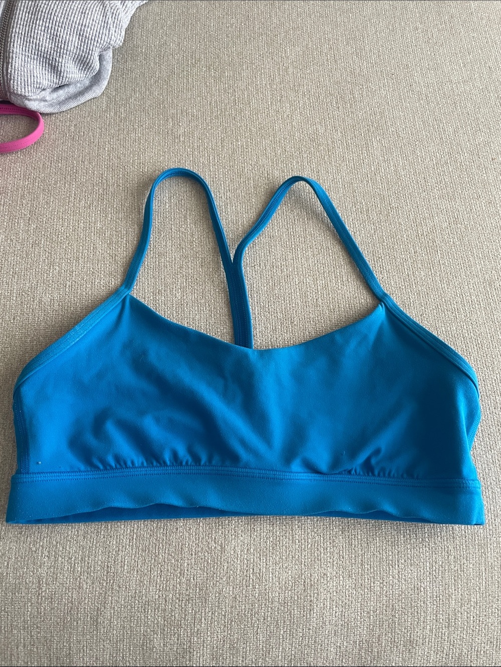 Blue lululemon sports bra